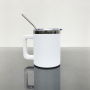 USA Warehouse Black Underneath 10oz Travel Mugs Double Walled Vacuum Insulated Magnetic Sliding Lid Black Plated Tumbler Mug
