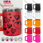 USA Warehouse Black Underneath 10oz Travel Mugs Double Walled Vacuum Insulated Magnetic Sliding Lid Black Plated Tumbler Mug