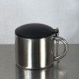 Wholesale Customized Mug Camping Accessories Stainless Steel Carabiner Cups With Handle Lid for Hiking Camping Coffee
