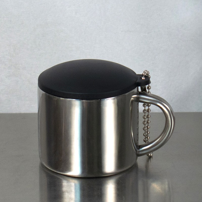 Wholesale Customized Mug Camping Accessories Stainless Steel Carabiner Cups With Handle Lid for Hiking Camping Coffee