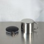 Wholesale Customized Mug Camping Accessories Stainless Steel Carabiner Cups With Handle Lid for Hiking Camping Coffee