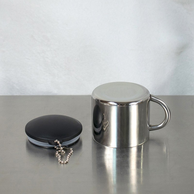 Wholesale Customized Mug Camping Accessories Stainless Steel Carabiner Cups With Handle Lid for Hiking Camping Coffee