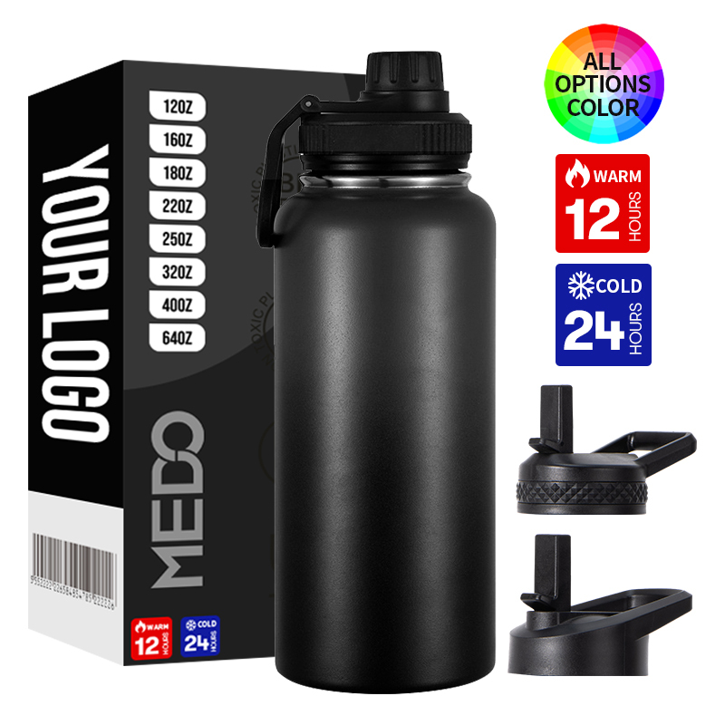 Wholesale Gardent Color Double Wall Insulated Sport Vacuum Flask Stainless Steel Water Bottle With Straw Drinking