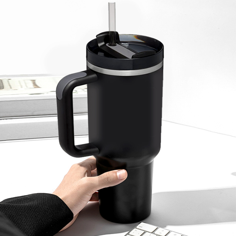 Wholesale Best Selling 40oz Blank Tumblers Portable Travel Powder Coated Double Wall Stainless Steel Tumbler With Straw