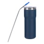Wholesale 20oz Double Wall Tumbler Logo Customizable Stainless Steel Insulated Powder Coated Straight 20 oz Tumbler With Straw