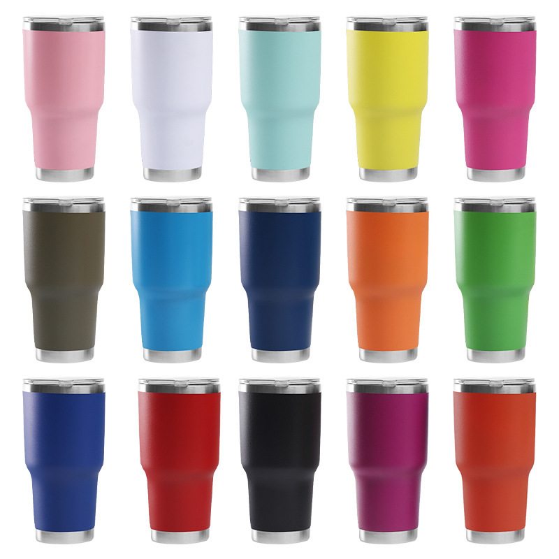 Hot Sell 20oz&30oz Coffee Tumbler Double Wall Vacuum Insulated Travel Cups Stainless Steel Tumbler with Lid and Straw