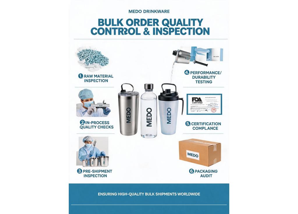 How do manufacturers handle quality control and inspection processes before shipping bulk orders?