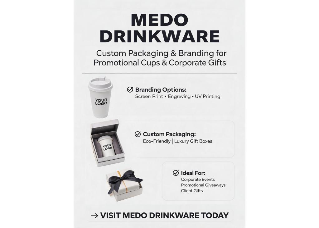 Can manufacturers provide custom packaging and branding support for promotional cups or corporate gifts?