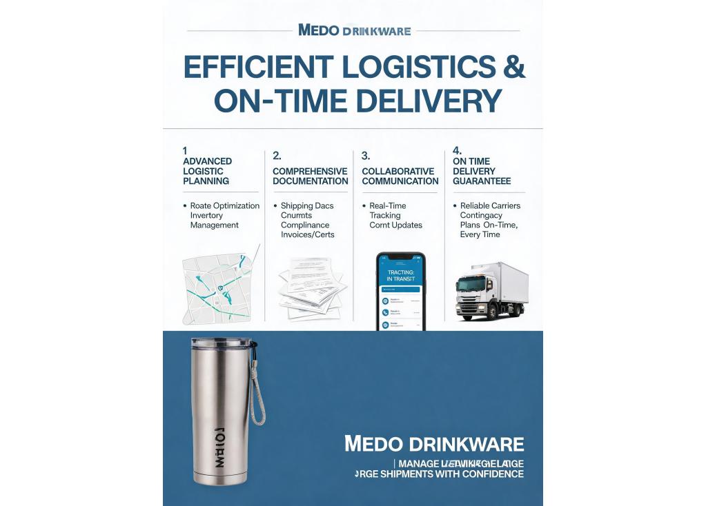 How does a factory handle logistics, documentation, and ensure on-time delivery for large shipments?