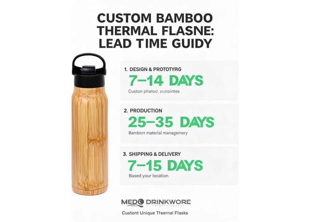 What are the lead times for custom-designed thermal flasks with unique shapes or materials (like bamboo shells)?
