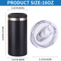 Wholesale Products Stainless Steel 16OZ Skinny Slim Double Wall Tumbler Wine Bottle Insulated Beer Can Cooler
