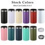 Wholesale Products Stainless Steel 16OZ Skinny Slim Double Wall Tumbler Wine Bottle Insulated Beer Can Cooler