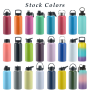 Custom 32oz 40oz Insulated Vacuum Flasks Thermos Double Wall Stainless Steel Sports Gym Water Bottle with Straw