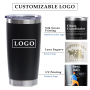 Hot Selling Stainless Steel 20OZ Travel Mug Double Wall Water Bottle Insulated Vacuum Tumbler Cup With Lid