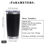 Hot Selling Stainless Steel 20OZ Travel Mug Double Wall Water Bottle Insulated Vacuum Tumbler Cup With Lid