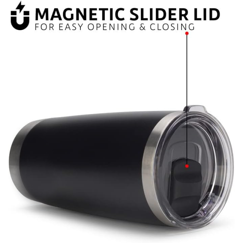 Wholesale Bulk 20oz Travel Mug Stainless Steel Magslider Coffee Cup Vacuum Insulated Tumbler With Magnetic Lid