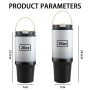 Eco Friendly Custom Logo Insulated Vacuum Water Bottle Stainless Steel Double Walled Gradient Color Tumbler With Straw