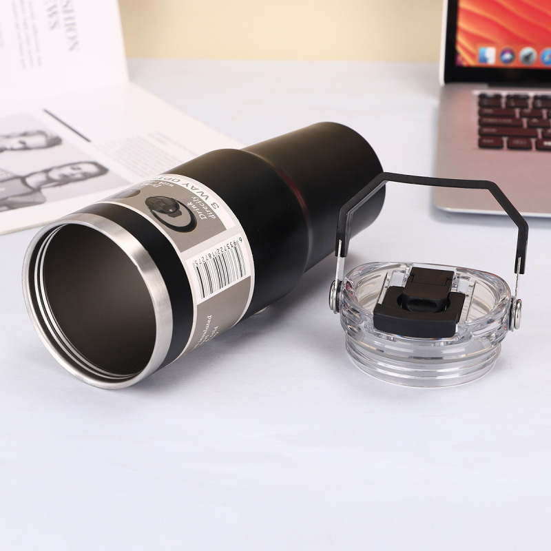 New Arrival 30oz Stainless Steel Tumblers Insulated Vacuum Double Walled Coffee Mugs with Straw clear Lid