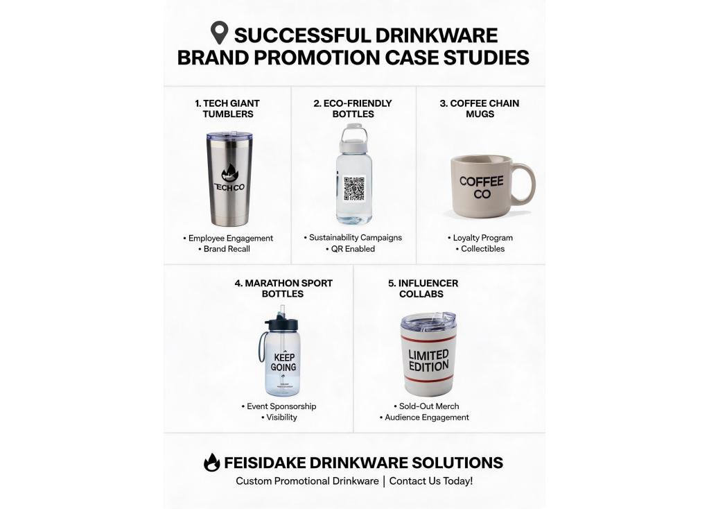 What are successful case studies of drinkware solutions for brand promotions?