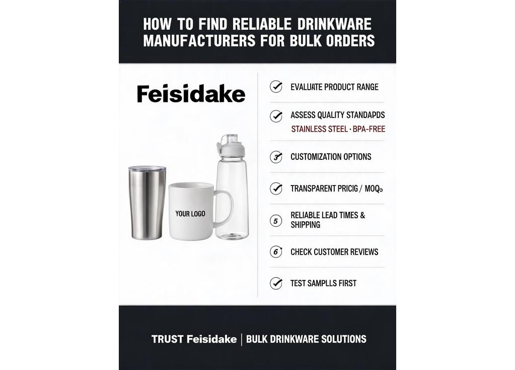 How to find reliable drinkware manufacturers for bulk orders?