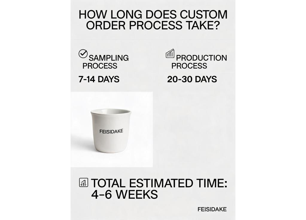How long does the sampling and production process take for custom orders?