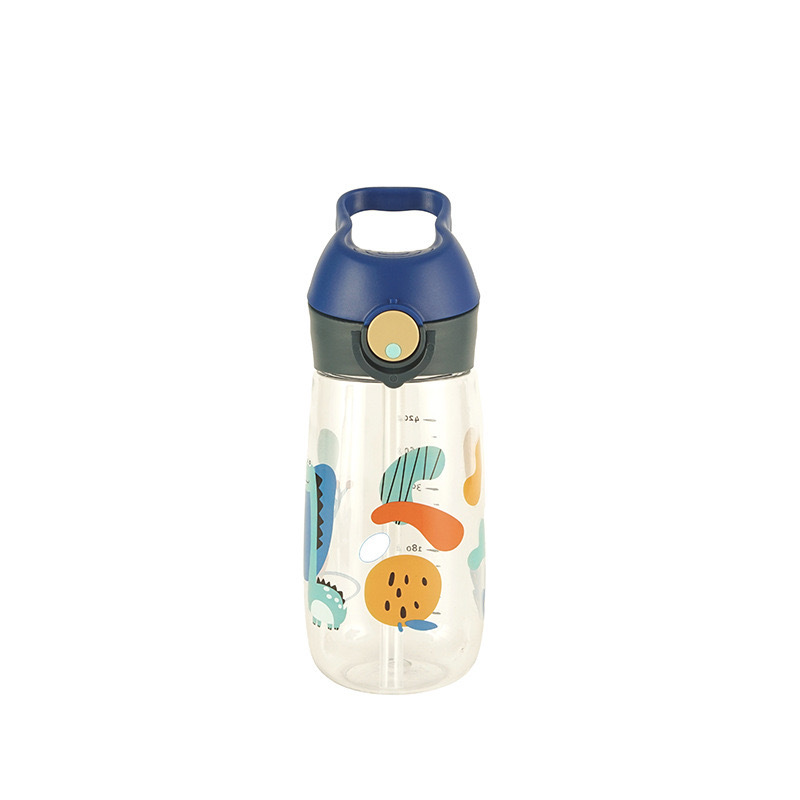 Wholesale 500ml Tritan  Plastic Drinking Water Bottle Custom Plastic Cup Reusable Kids Plastic Water Bottle with Straw