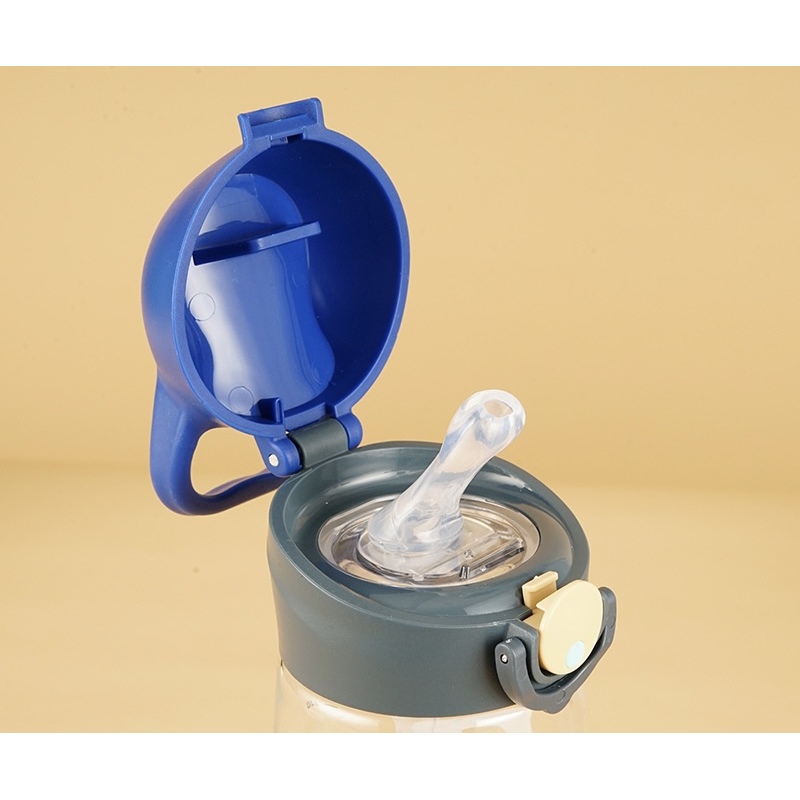 Wholesale 500ml Tritan Plastic Drinking Water Bottle Custom Plastic Cup Reusable Kids Plastic Water Bottle with Straw