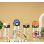 Wholesale 500ml Tritan  Plastic Drinking Water Bottle Custom Plastic Cup Reusable Kids Plastic Water Bottle with Straw
