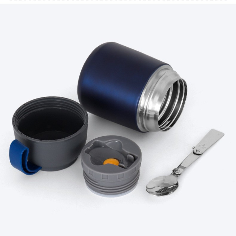 Customized 450ml/650ml Stainless Steel Children Food Flask Thermos Container Insulated Kids Food Jar With Soup Spoon