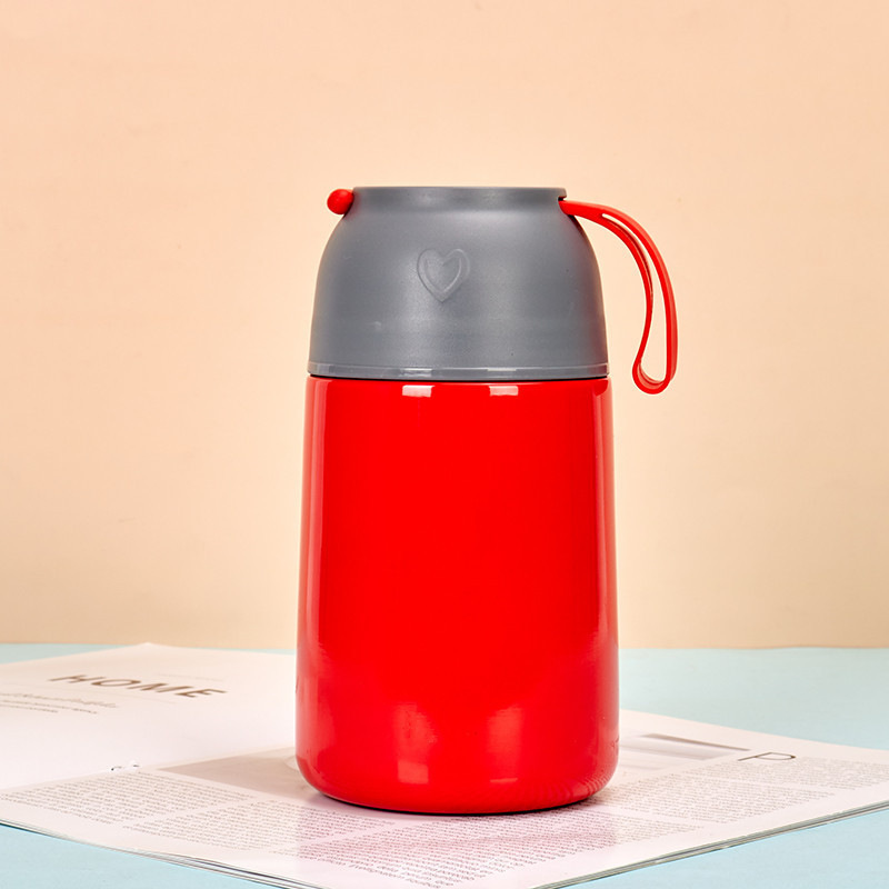 Customized 450ml/650ml Stainless Steel Children Food Flask Thermos Container Insulated Kids Food Jar With Soup Spoon