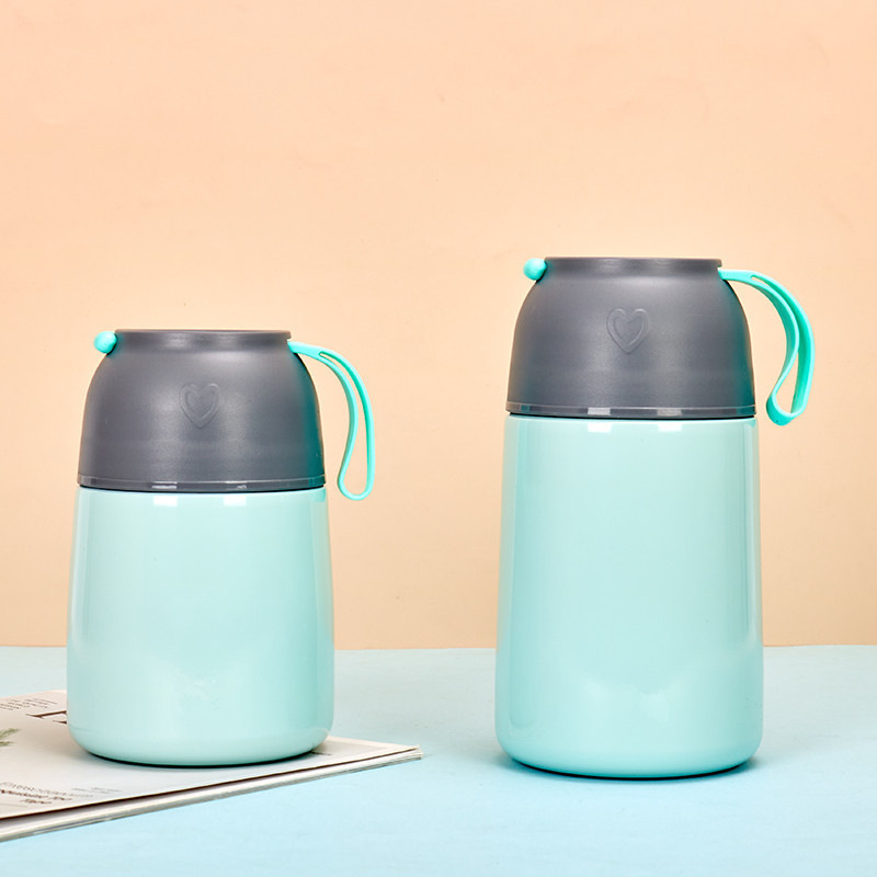 Customized 450ml/650ml Stainless Steel Children Food Flask Thermos Container Insulated Kids Food Jar With Soup Spoon