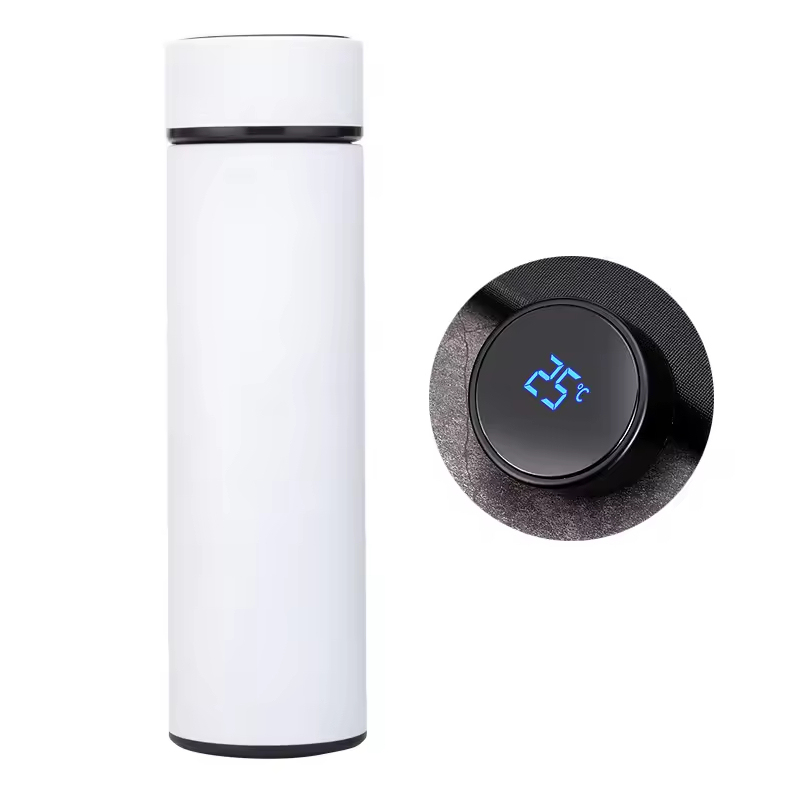 500ml Bpa-Free Thermos Double Wall Stainless Steel Smart Water Bottle With Temperature Display