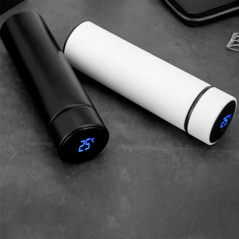 500ml Bpa-Free Thermos Double Wall Stainless Steel Smart Water Bottle With Temperature Display