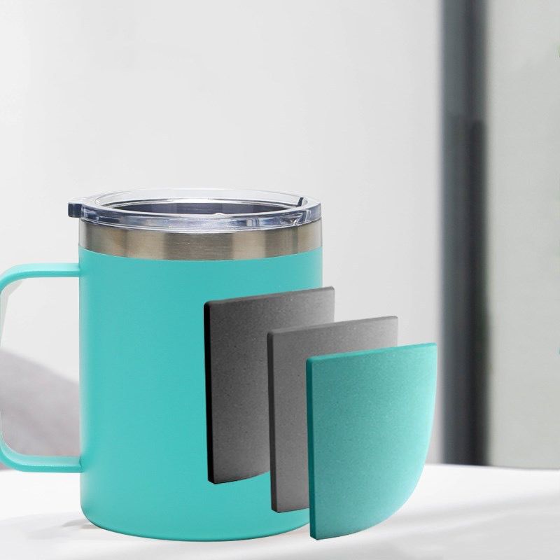 BORGE Wholesale 12oz Vacuum Insulated Tumbler Reusable Coffee Mugs With Slide Lid and Handle