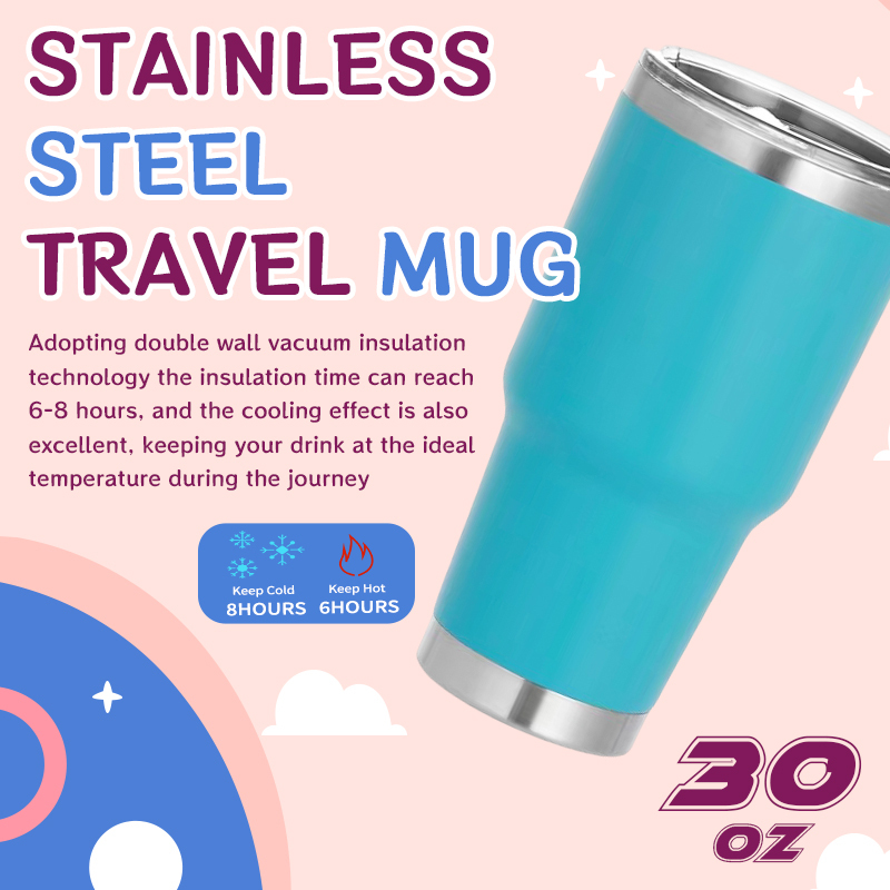 Hot Sales 30oz Tumbler Stainless Steel Double Wall Car Tumblr Cup Custom Logo Insulated Travel Mug With Lid