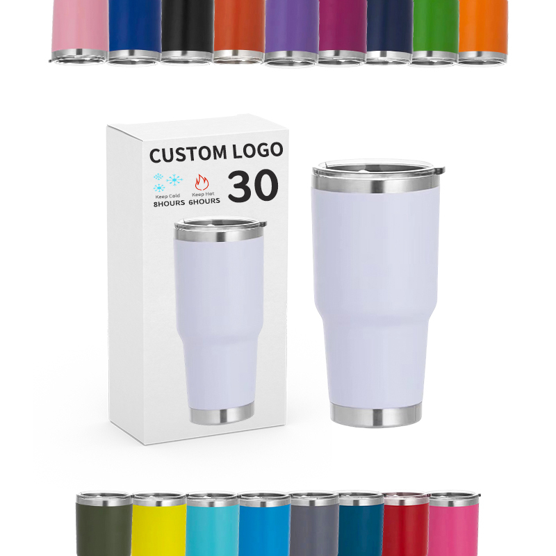 Hot Sales 30oz Tumbler Stainless Steel Double Wall Car Tumblr Cup Custom Logo Insulated Travel Mug With Lid