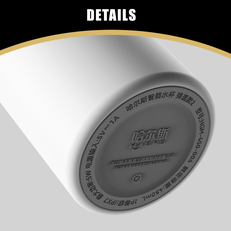 Insulated Stainless Steel Custom Intelligent Smart Drinkware Water Bottle Fingerprint - Security Vacuum Flask