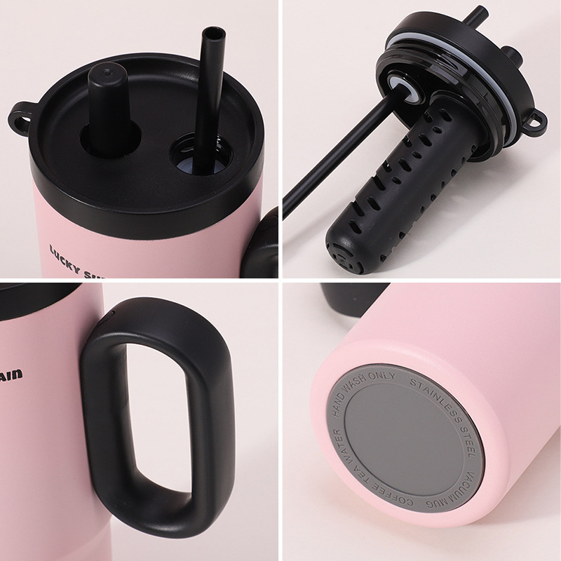 High Quality 40 oz Double Wall Stainless Steel Travel Tumbler Car Cup with Handle for Coffee on the Go Gift Cup