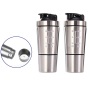 BORGE Custom 600+200ml Single Wall Home Exercise Stainless Stainless Steel Shaker Water Bottle