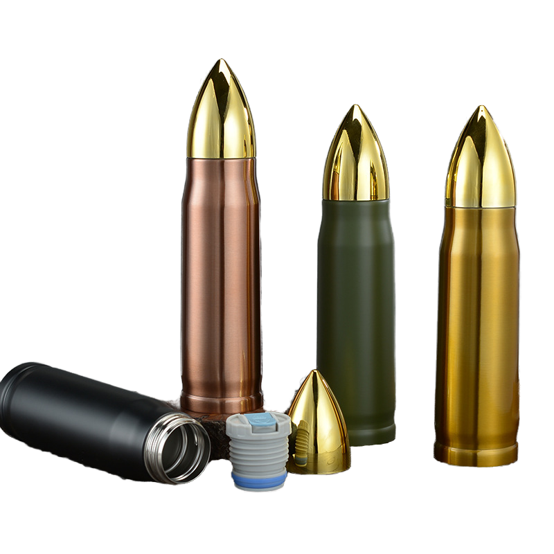 New Type 500ml Bullet Double Wall Stainless Steel Thermal Insulated Vacuum Flask Water Bottle