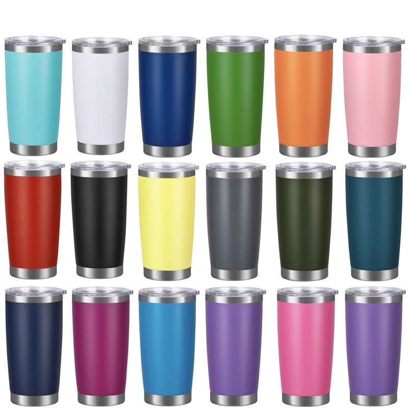 Wholesale 20oz Insulated Tumbler Cup With Lid Stainless Steel Car Cup Wine Tumbler Travel Coffee Mug