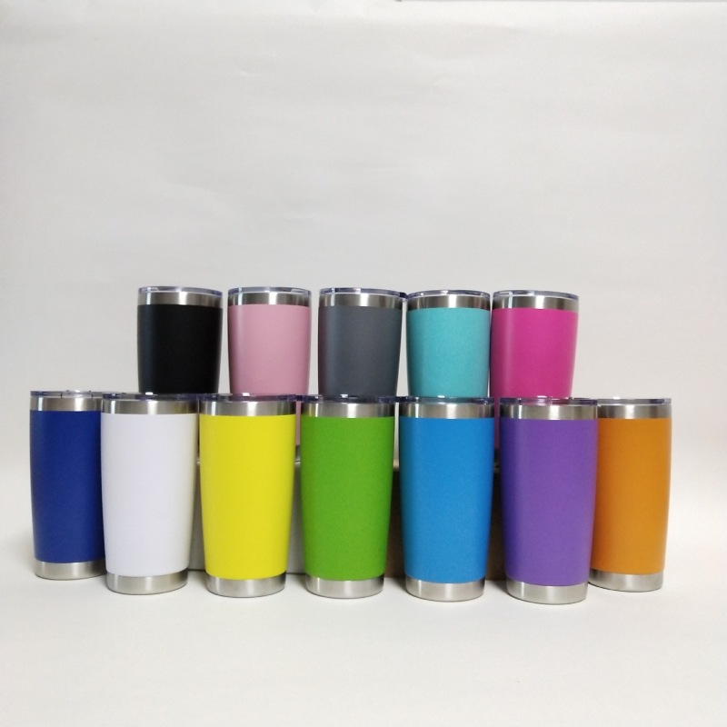 Wholesale 20oz Insulated Tumbler Cup With Lid Stainless Steel Car Cup Wine Tumbler Travel Coffee Mug