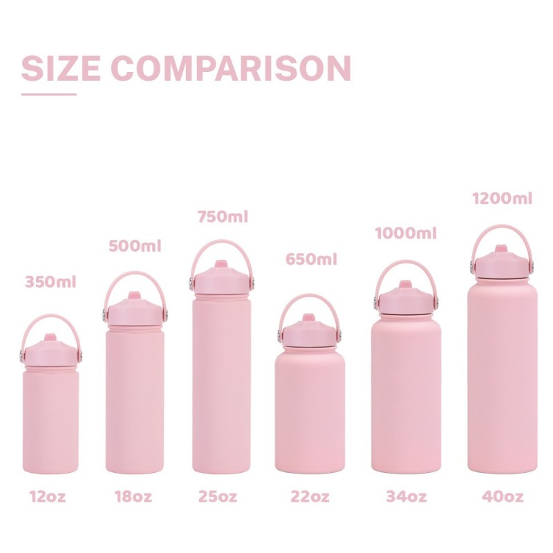 New 1L Large Capacity Double Stainless Steel Sports Water Mug Portable Handle American Large Mouth Design Vacuum Flask Thermos