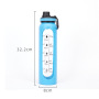 Custom Logo 1000ml Borosilicate Sport Glass Shaker Bottle With Straw Silicone Protective Sleeve