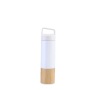 BORGE Customized Bamboo Base 20oz Double Wall Stainless Steel Insulated Vacuum Flask Water Bottle with Handle