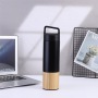 BORGE Customized Bamboo Base 20oz Double Wall Stainless Steel Insulated Vacuum Flask Water Bottle with Handle