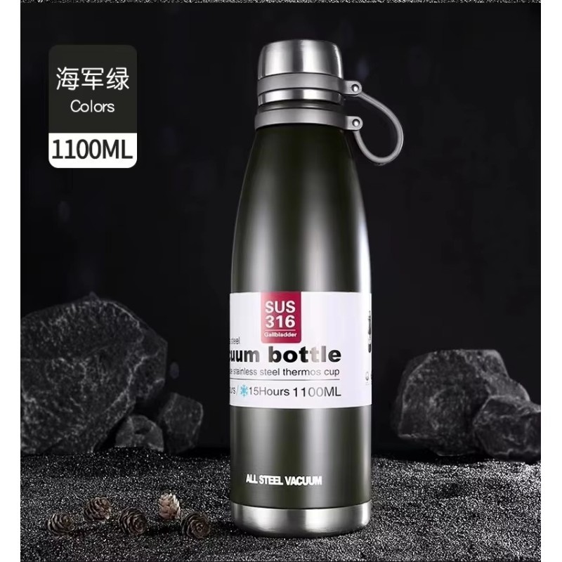 550ml  Cola Bottle Insulated Thermal Cola Sport Bottle With Rope Stainless Steel Vacuum Cola Water Bottle