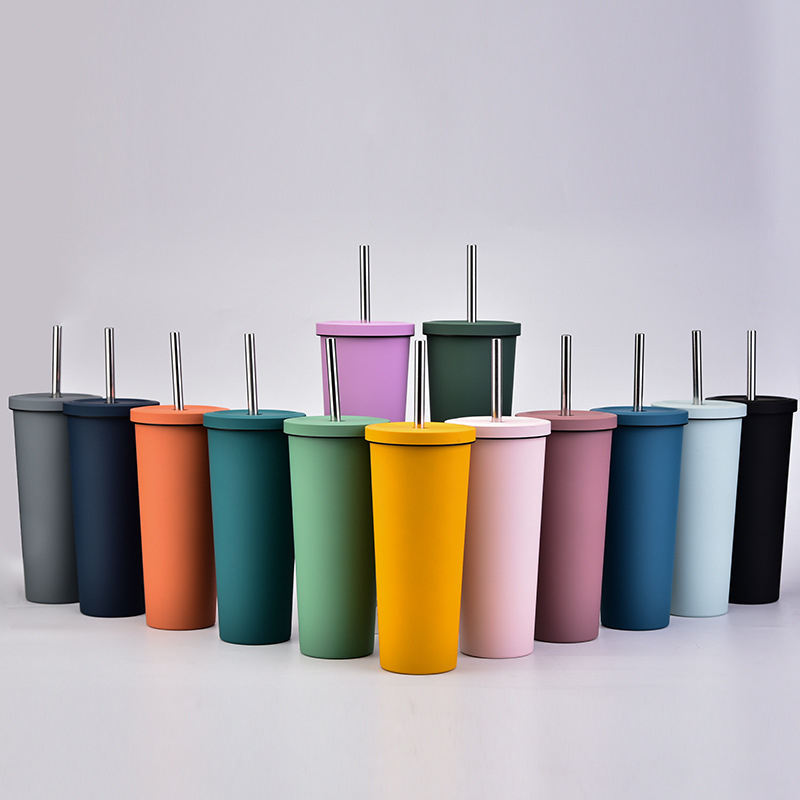 Wholesale 28oz Double Wall 304 Stainless Steel Tumbler Thermal Vacuum Insulated Coffee Mugs with Straw