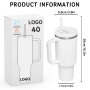 Wholesale Custom Logo 40oz Stainless Steel Sublimation Beer Coffee Tumblr Cup Mug Cup With Handle