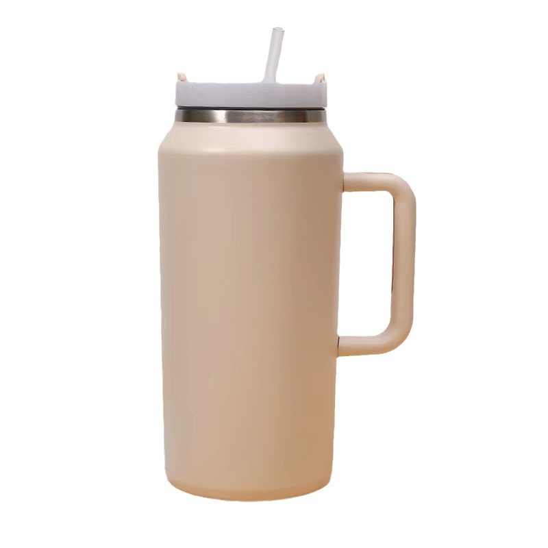Portable 64oz Big Capacity 304 Stainless Steel Double Wall Thermoses Metal Tumbler Coffee Car Mug With Handle